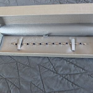 Elegant Sapphire and Diamond Women's Bracelet